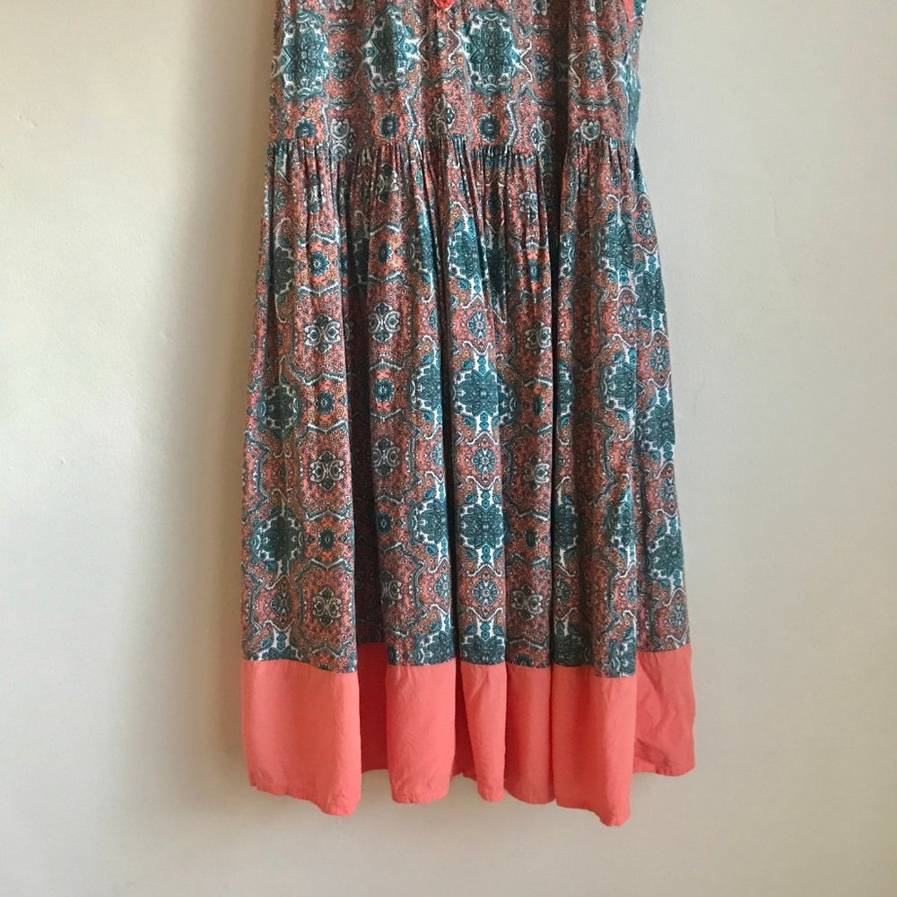 SHE+SKY / Orange & Blue Pattern Racerback Dress - Picture 3 of 7